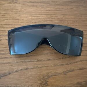 Vintage Unisex Solar Shield Sunglasses Oversized Black Wrap Around Z87S USA Made